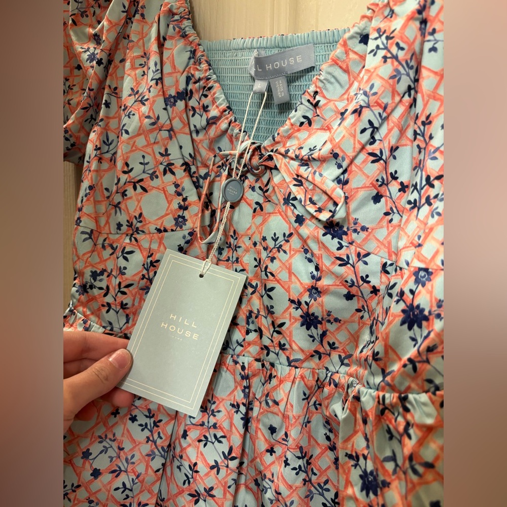 Hill House Floral Mini Dress - Blue and Pink - Picture 3 of 7